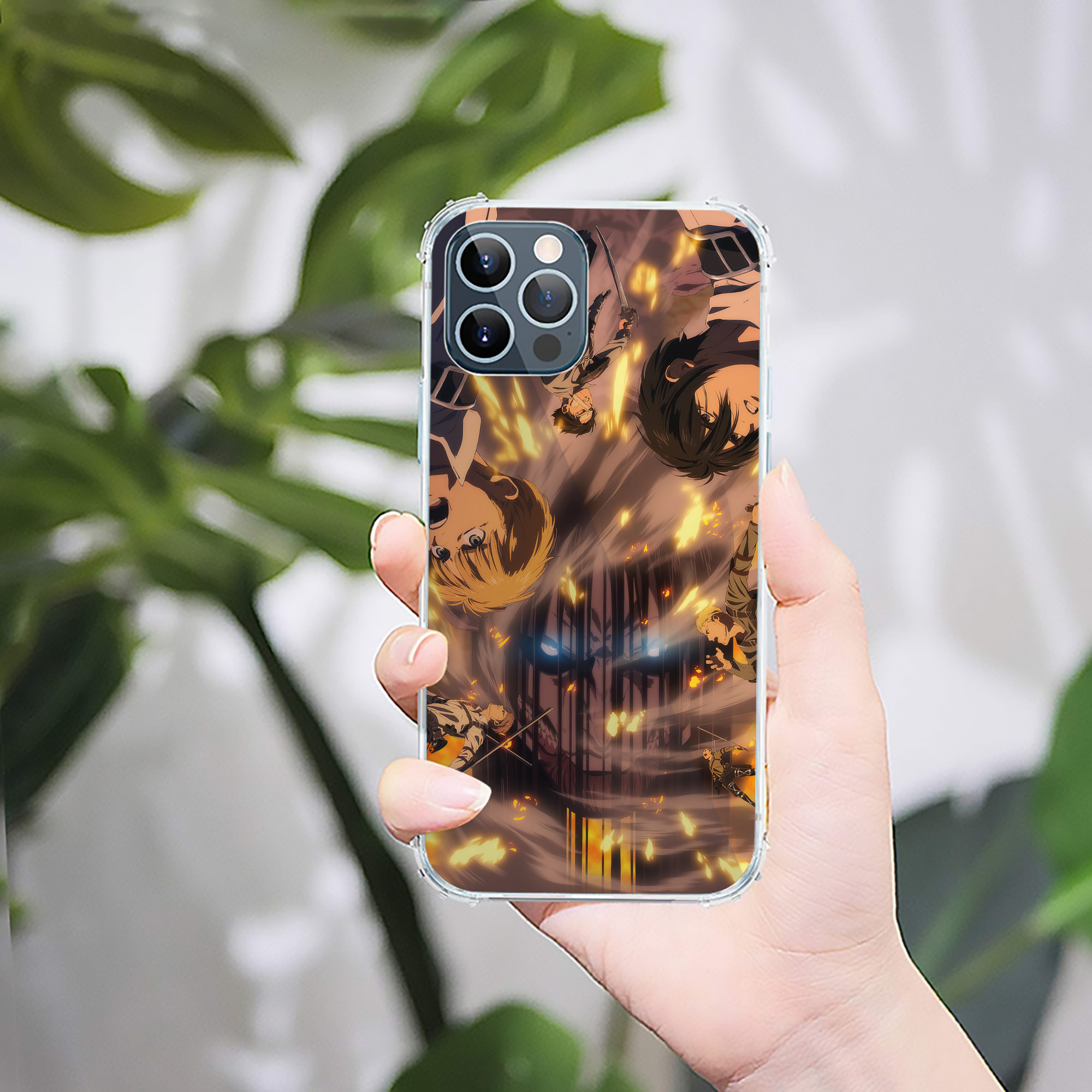 （画像用） 進撃の巨人 Attack on Titan 【iPhone 12シリーズ対応】透明スマホケース（クリアソフトケース）